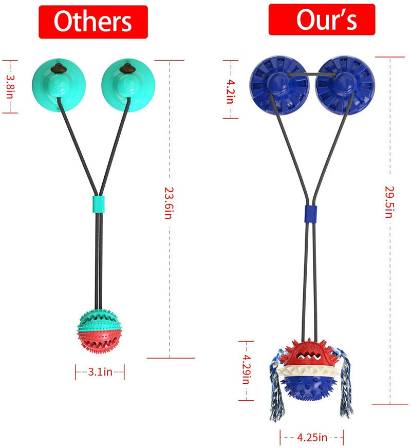 Indestructible Suction Cup Chew Toy for Large Dogs
