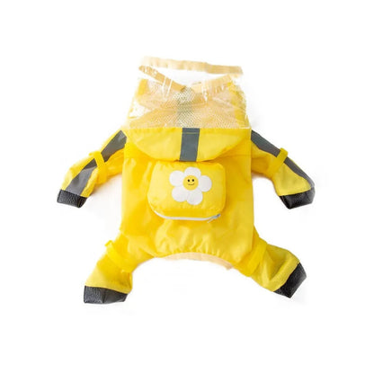 Waterproof Dog Raincoat | Full-Body 4-Leg Rain Jacket for Small & Medium Dogs