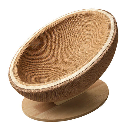 Cat Scratching Post - Eggshell Cup Bed with Scratch Pad Ball, Breathable Board