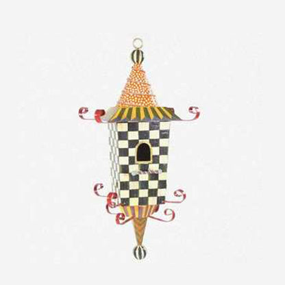Hand-Painted Decorative Pendant Bird Feeder - Hanging Metal & Resin Garden Feeder