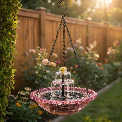 Solar-Powered Bird Bath Fountain - Outdoor Garden Water Feeder