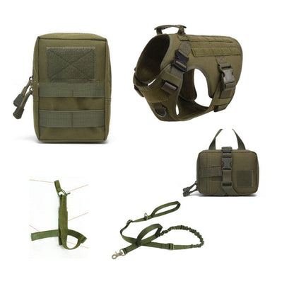 Tactical Dog Harness & Leash Set ¨C No Pull K9 Training Vest for German Shepherd & Large Dogs