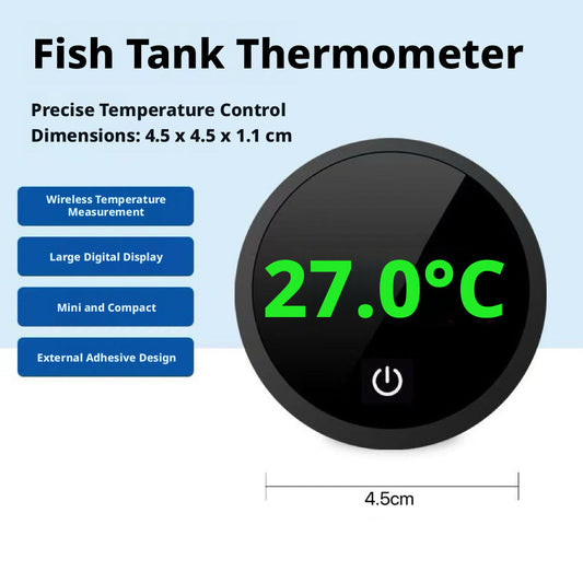 Digital Aquarium Thermometer - Round Fish Tank Temperature Display